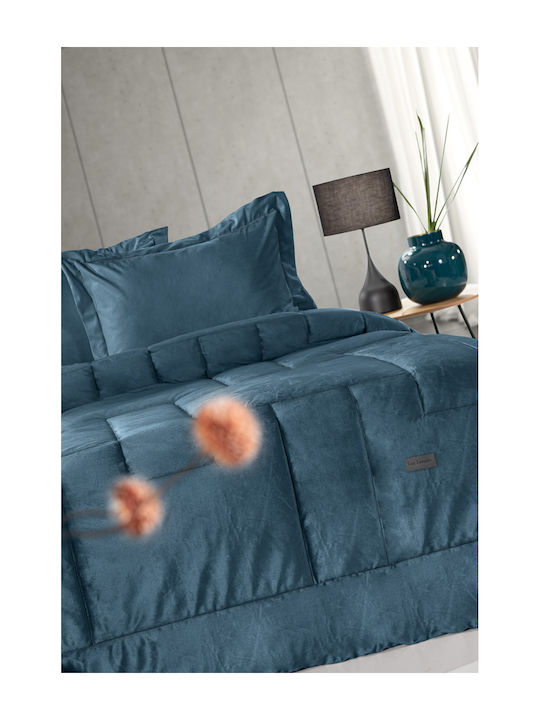 Guy Laroche Комплект Пухено Куинсайз 220x240бр Scarlett Blue Saphire 3бр 530 г/м²Gsm