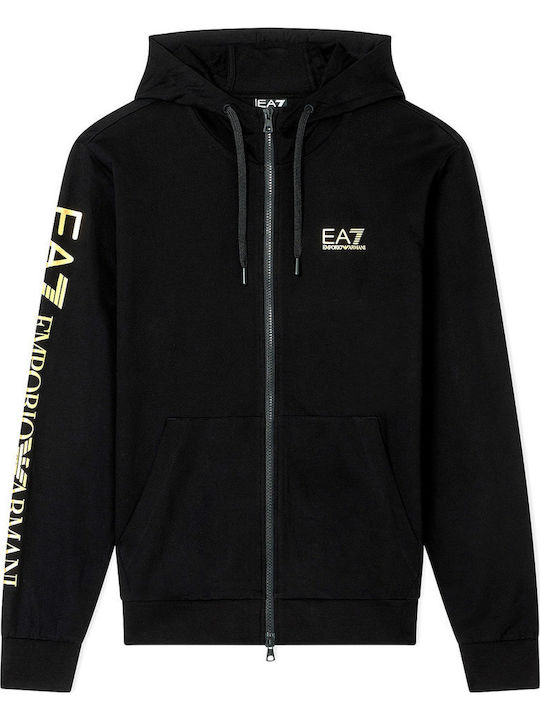 Ζακέτα με Κουκούλα Black / Gold