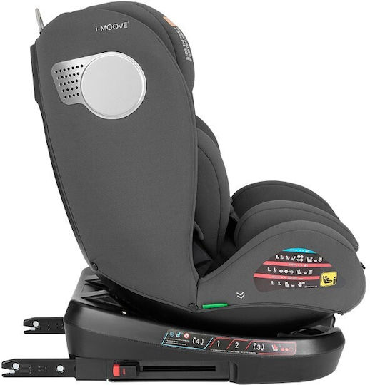 Kikka Boo I-Moove Καθισματάκι Αυτοκινήτου i-Size με Isofix Dark Grey