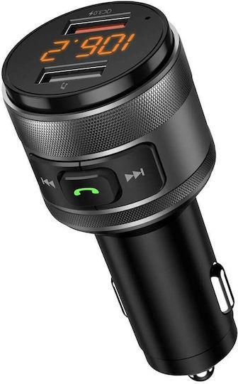 Techsuit FM-Transmitter Volttune MFM1 Dual-USB QC3.0 MP3-Player Funktion Bluetooth Schwarz