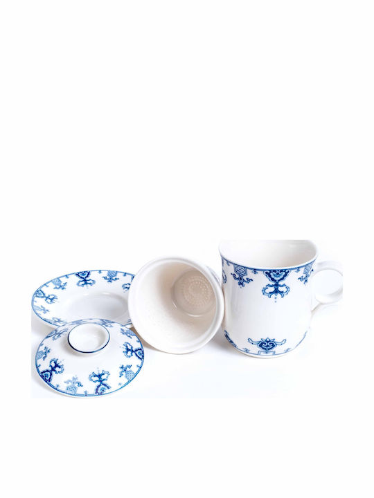 Madras Tasse Kaffee aus Porzellan 350ml