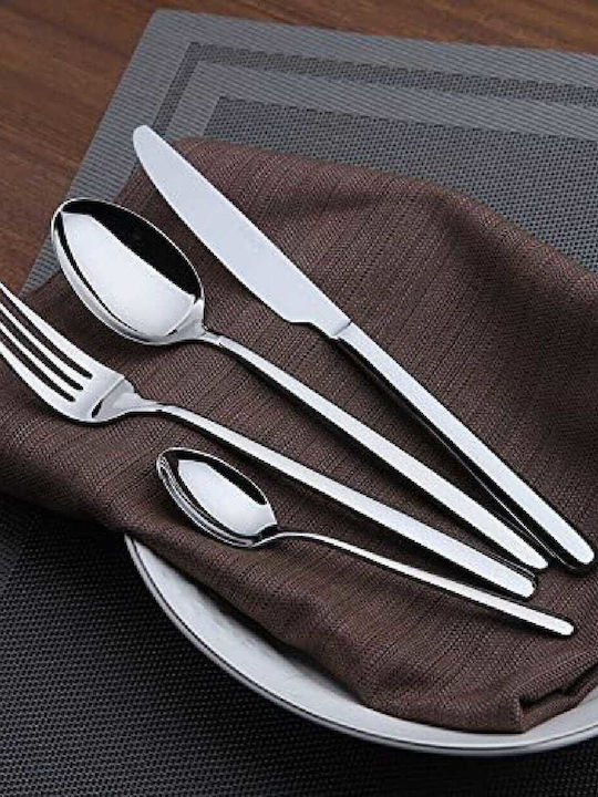 Yuk Spoon Set Desert / Ice Cream Stainless Silver 12pcs