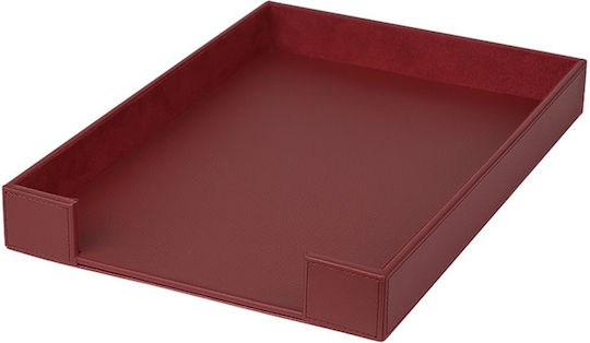 Vnc Exclusive New Leather A4 In-Tray Burgundy