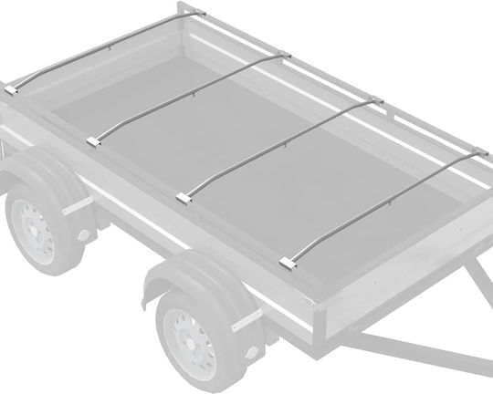 Vidaxl Passende Flache Teppichbefestigungen 4 Stück Silber 100-145 cm