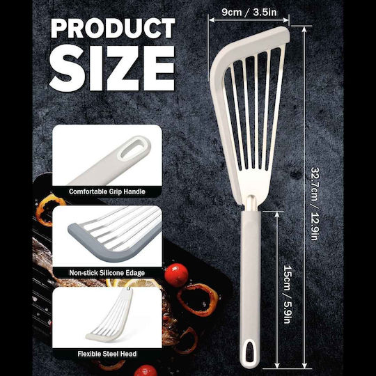Uncle George Spatula Slotted Stainless Steel 33cm