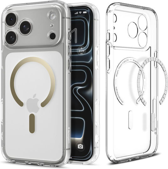 Spigen Ultra Hybrid Umschlag Rückseite Silikon / Kunststoff 2mm Clear Gold (iPhone 17 Pro Max)
