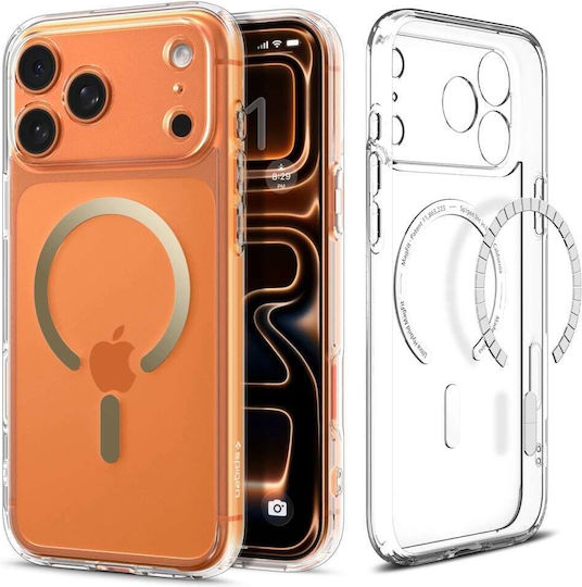 Spigen Ultra Hybrid Umschlag Rückseite Silikon / Kunststoff 2mm Clear Gold (iPhone 17 Pro Max)