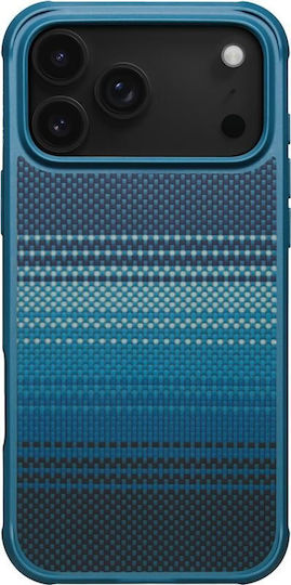Pitaka Military-grade Umschlag Rückseite Aramid Fiber 2mm Blau (iPhone 17 Pro Max)