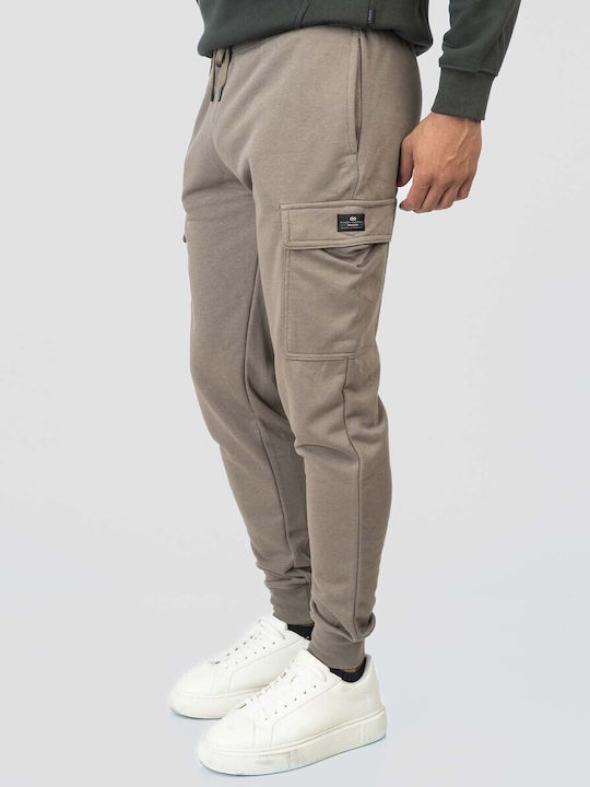 Cargo Sweatpants with Elastic Smoke