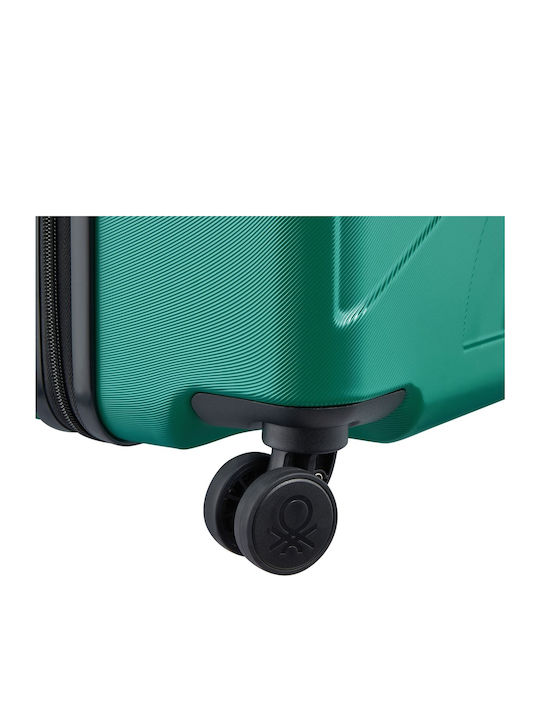 Delsey Paris X Benetton Large Travel Suitcase Hard Green with 4 Wheels Height 76cm
