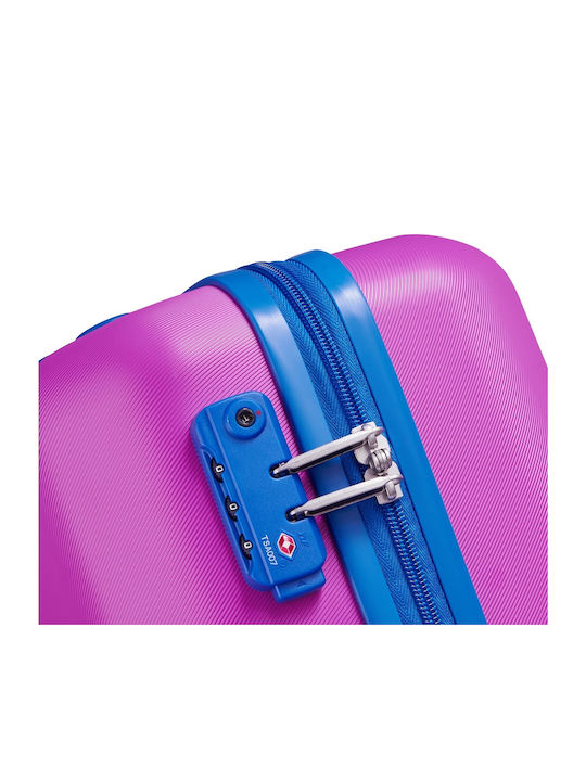Delsey Paris X Benetton Cabin Travel Suitcase Hard Pink with 4 Wheels Height 55cm