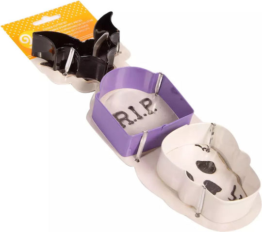 Κουπάτ Μεταλλικό Wilton Νυχτερίδα Ταφόπλακα Κρανίο 3 Τεμ 018.26.026