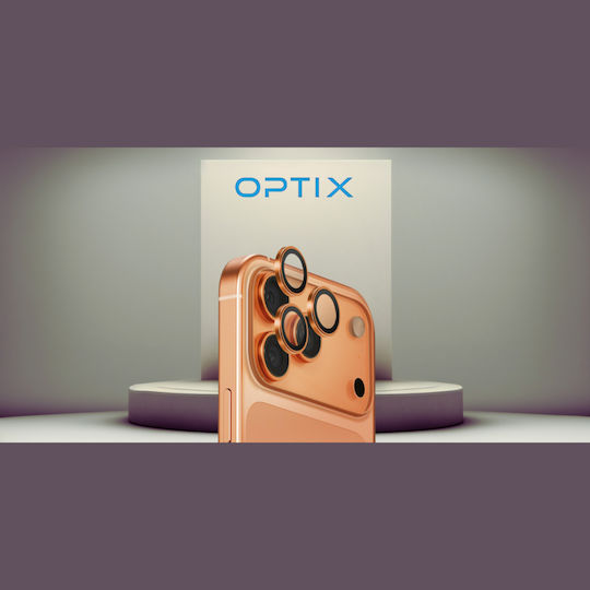 Uniq Optix Camera Protection Tempered Glass Orange for the Iphone 17 Pro, Iphone 17 Pro Max