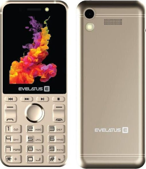 Evelatus Tron Telefon Mobil Dual SIM Cu Butoane Auriu