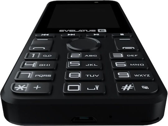 Evelatus Tron Telefon Mobil Dual SIM Cu Butoane Negru
