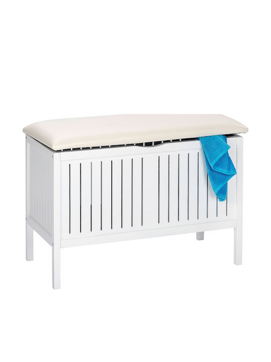 Wenko Wäschekorb Stoff 20l mit Deckel 39x55x55cm Beige