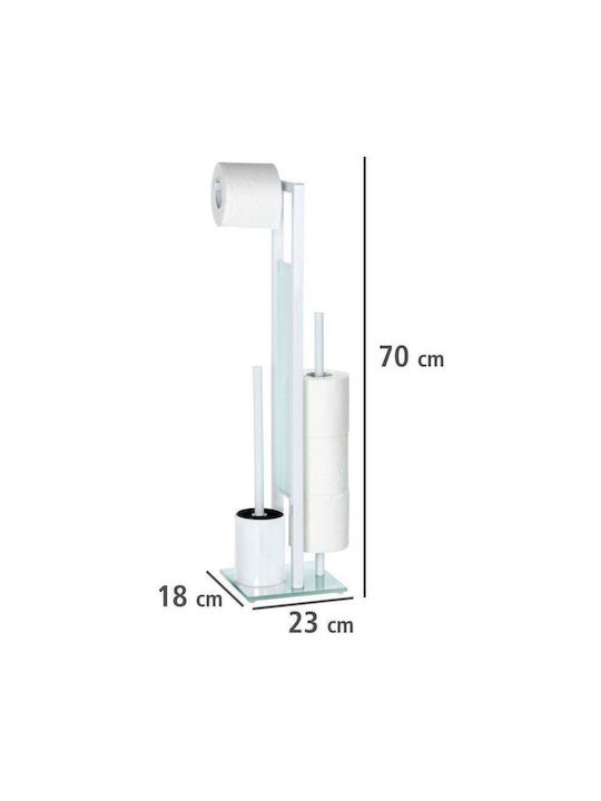 Wenko Metallisches Badezimmerzubehör-Set Weiß 2 Stücke