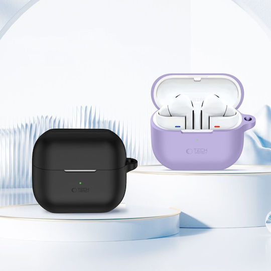 Tech-Protect Silicone Hook Θήκη Σιλικόνης με Γάντζο σε Μωβ χρώμα για Galaxy Buds3 Pro