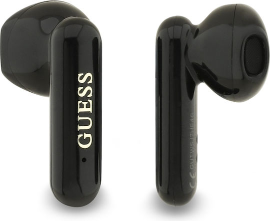 Guess 4G Metal Logo In-ear Bluetooth Handsfree Earphones with Charging Case Black