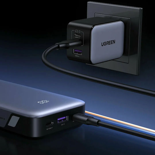 Ugreen PB535 Power Bank 10000mAh 30W με Θύρα USB-A και 2 Θύρες USB-C Power Delivery Γκρι