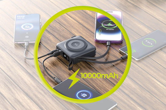 Mobile Origin PBT-03L-BLK MagSafe Power Bank 10000mAh 20W με Θύρα USB-A και Θύρα USB-C Power Delivery Μαύρο