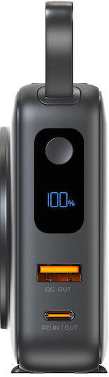 Mobile Origin PBT-03L-BLK MagSafe Power Bank 10000mAh 20W με Θύρα USB-A και Θύρα USB-C Power Delivery Μαύρο