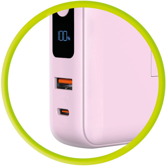 Mobile Origin PBT-03L-PNK MagSafe Power Bank 10000mAh 20W with USB-A Port and USB-C Port Power Delivery Pink