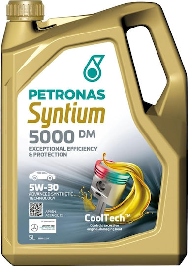 Petronas Syntium 5000DM Синтетичен Масло за Автомобили 5W-30 5лт