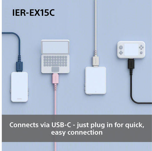 Sony IER-EX15C In-ear Handsfree Ακουστικά με Βύσμα 3.5mm Μπλε