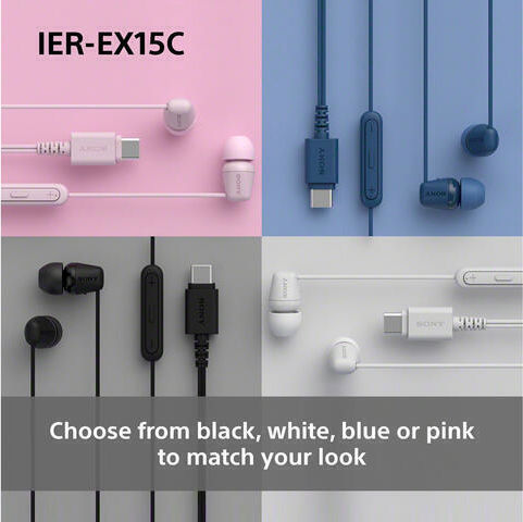Sony IER-EX15C In-ear Handsfree Ακουστικά με Βύσμα 3.5mm Μπλε