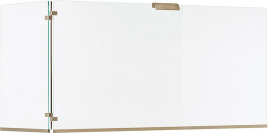 Zogometal Metallic Fireplace Screen with Panels 90x40x50cm Silver