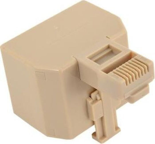 Vcom Ct253 Network Extender Connector From Rj-45 M To 2x Rj-45 F Beige