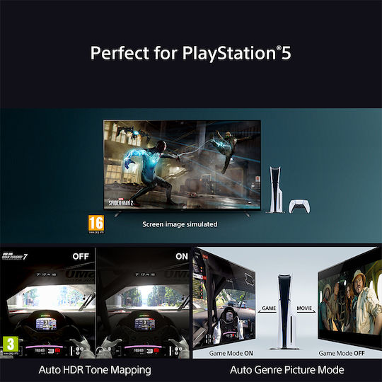 Sony Smart Τηλεόραση 65" 4K UHD OLED Bravia 8 HDR (2025) K65XR8APB