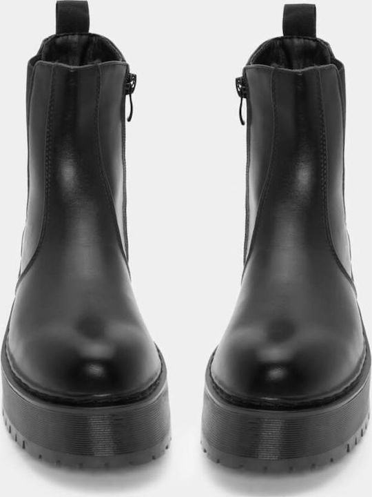 Leather Women's Chelsea Boots Black