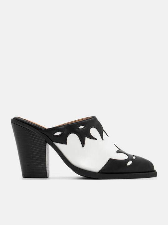 Mules With Chunky High Heel
