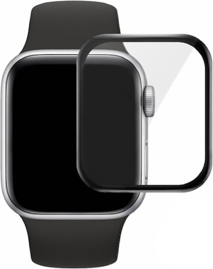 Bildschirmschutz Gehärtetes Glas Vollkleber Vollbildschutzabdeckung Schwarz 46mm