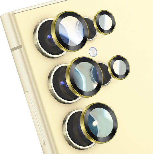 Forcell Camera Protection Tempered Glass Yellow for the Samsung Galaxy S24 Ultra