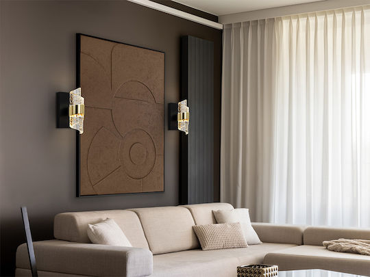 Iliada Lamp Wall LED Black 11x23x12cm