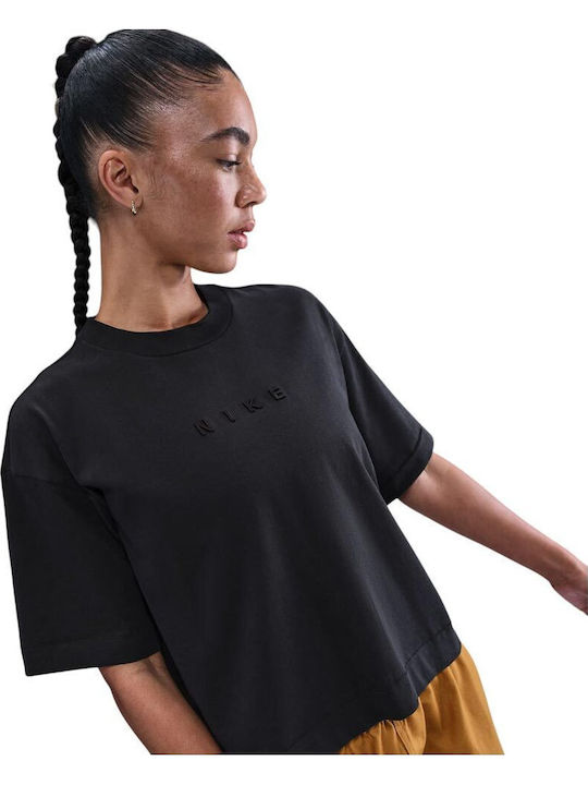 Sportswear Γυναικείο Oversized T-shirt Μαύρο