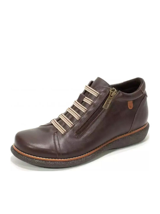Valeria’s Leder Stiefeletten Damen Braun