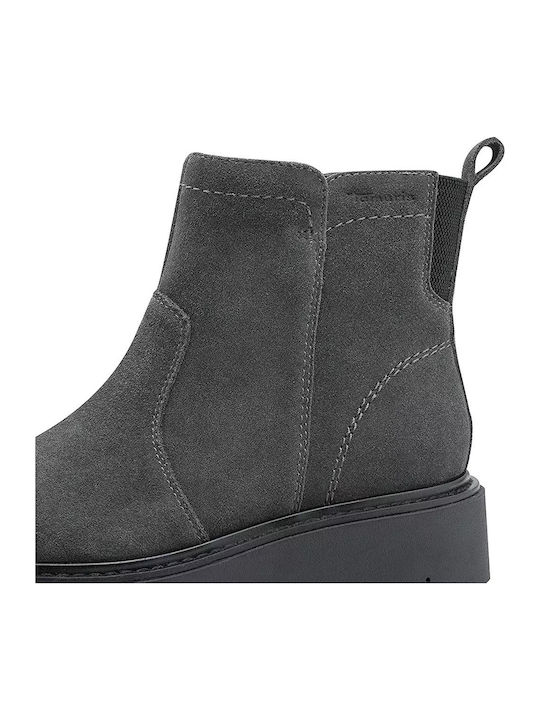 Leder Stiefeletten Damen Gray