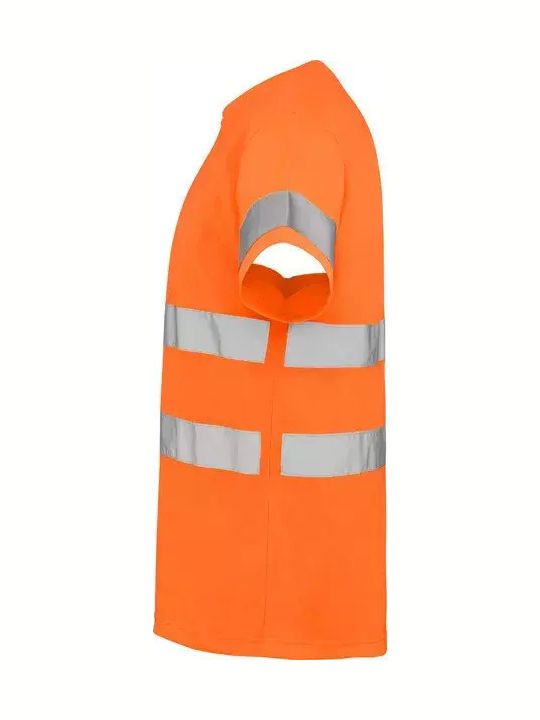 Roly Reflektierendes Kurzärmeliges Unisex Arbeitshemd Delta Code 9310 Fluororange