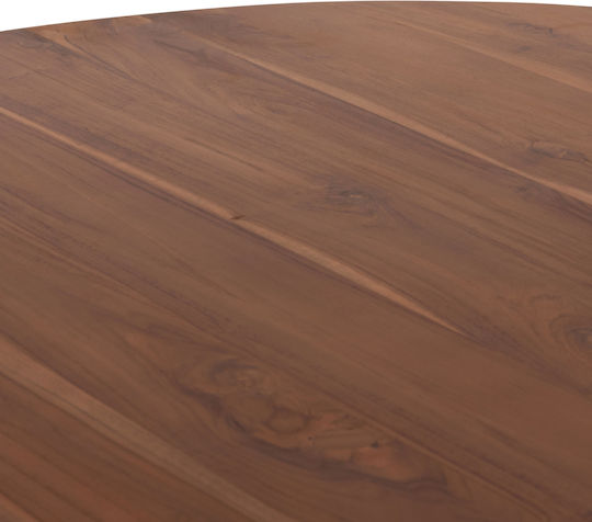 Roder Rund Tisch Speisesaal aus Massivholz Teak 130x130x79cm