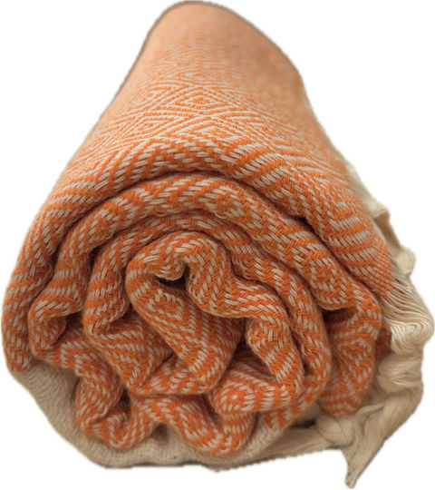 Bangs Orange Beach Towels with Fringes 180x85cm
