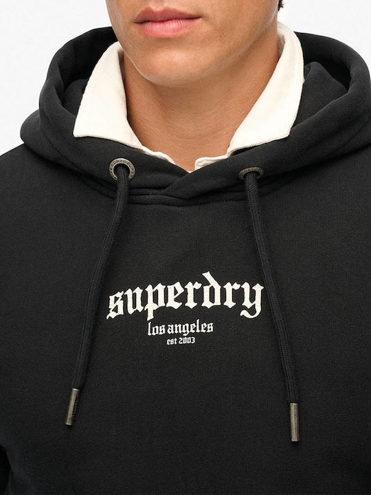 D2 Ovin Sweatshirt with Hood Black