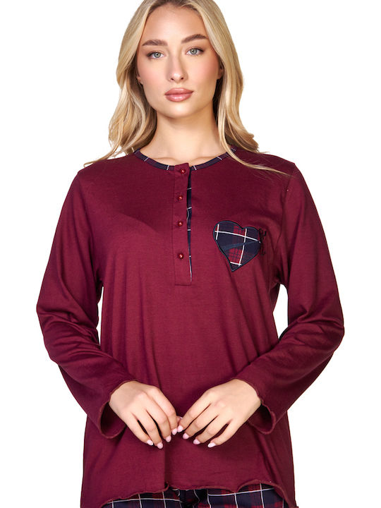 Comfort Winter Women's Pyjama Set Bordeaux