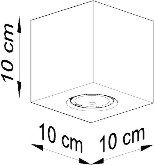 Sollux Σποτ με 10 Φώτα σε Γκρι Χρώμα