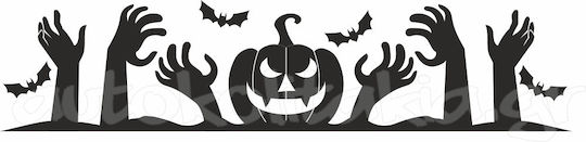 Αυτοκόλλητο Βιτρίνας - Halloween 29 - 80cm X 17cm