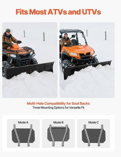 Vevor Multi-Purpose Snow Plow Kit 1524 mm ATV UTV XLCYPS60INCHEOQLW001V0