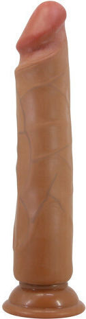 Baile Glass Dildo With Suction Cup Flesh 25cm